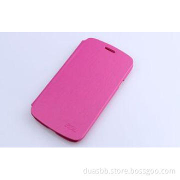 Leather Mobile Phone Cases ODM / Slim Samsung I9080 Red Lea